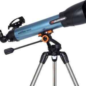 Celestron Inspire 100AZ Refractor Telescope with Smartphone Adapter – 22403