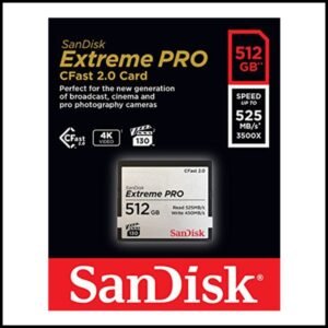 SanDisk Extreme PRO CFast 2.0 Memory Card 512GB – SDCFSP-512G-G46D