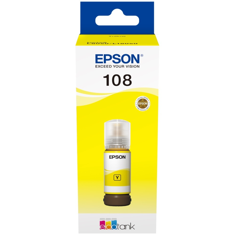 Epson 108 EcoTank Yellow Ink Bottle (C13T09C44A)