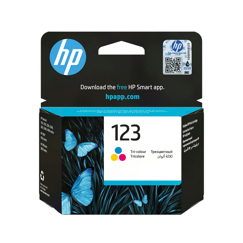HP 123 Tri-color Original Ink Cartridge (F6V16AE)
