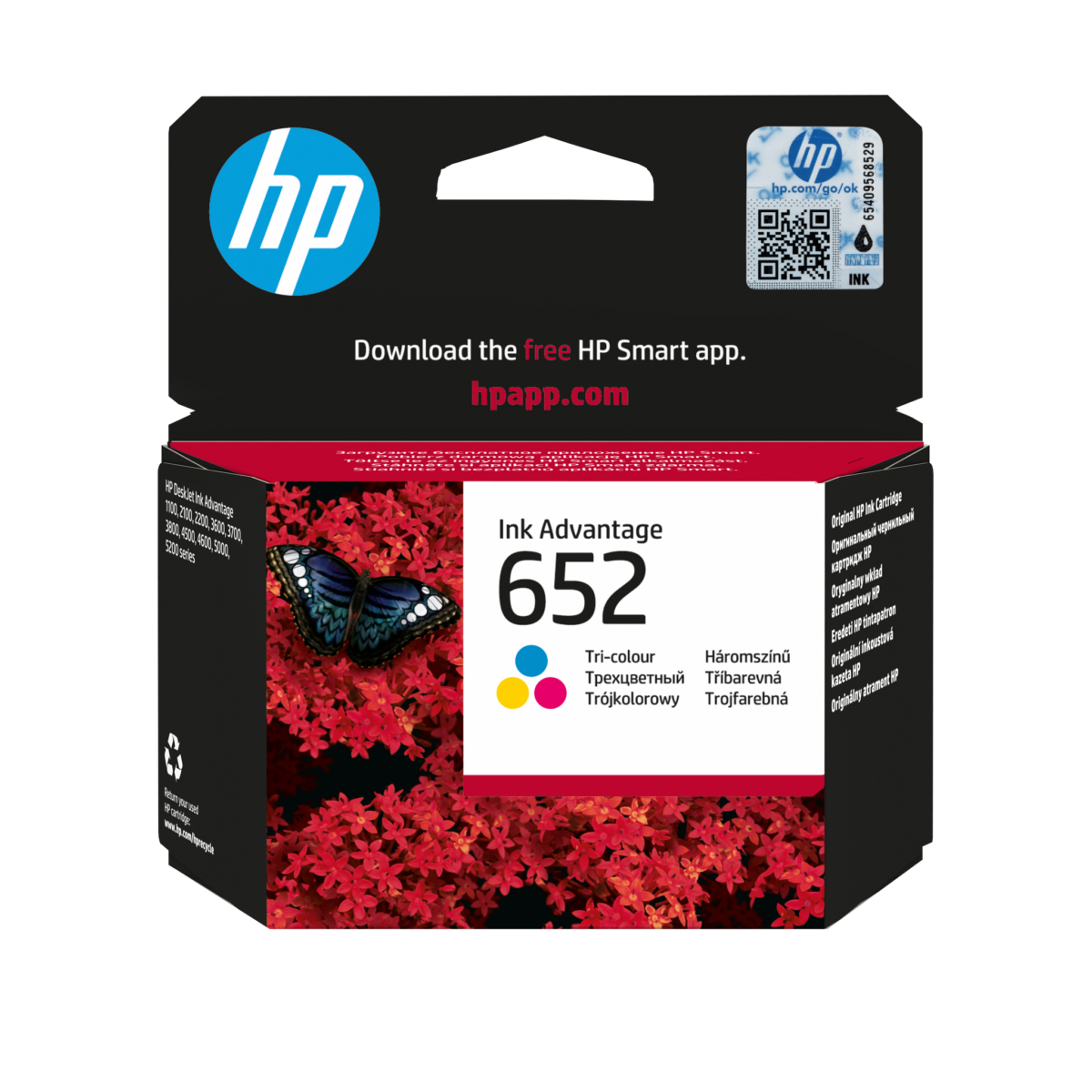 HP 652 Tri-color Original Ink Advantage Cartridge (F6V24AE)