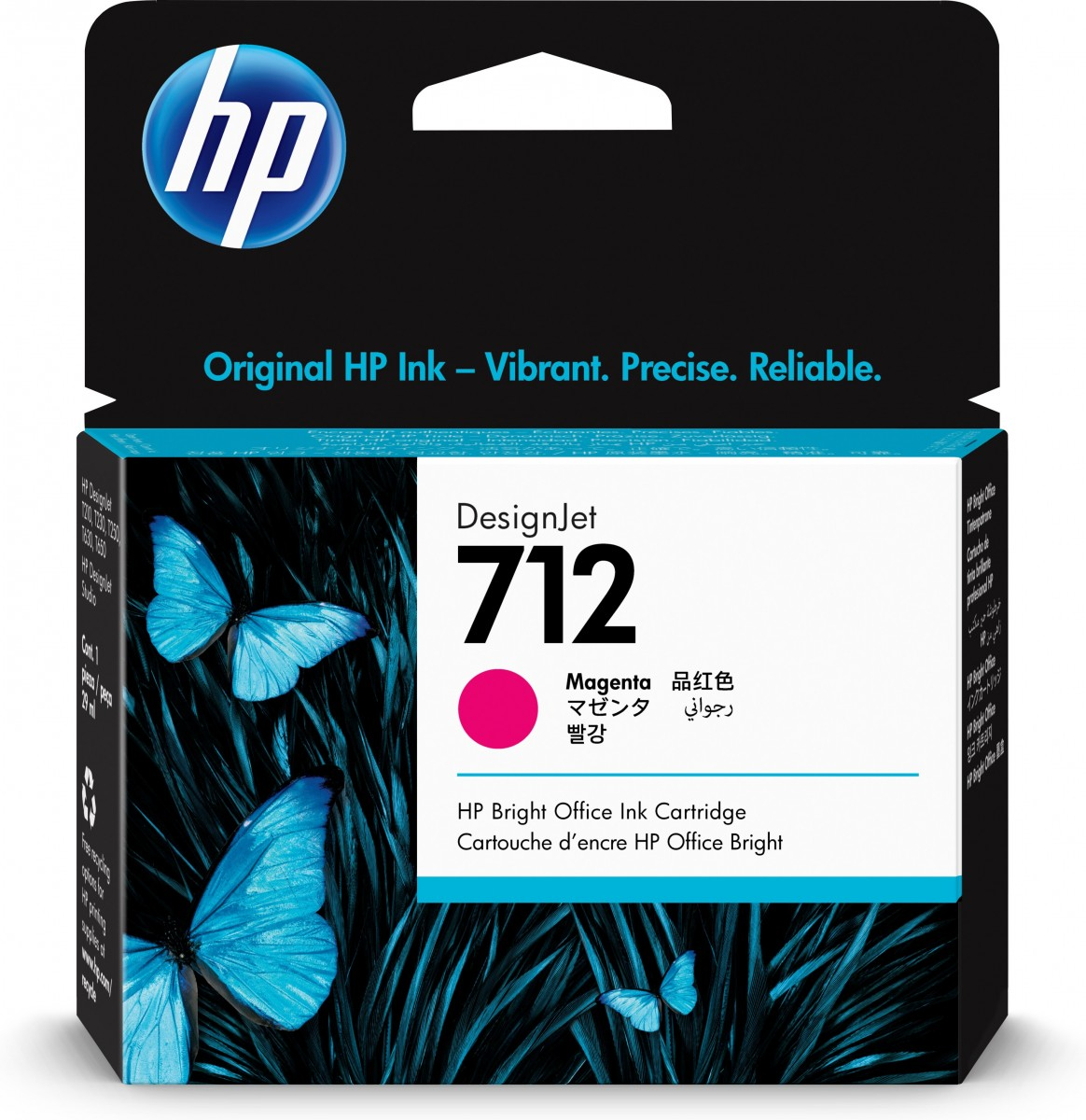 HP 712 29ml Magenta DesignJet Ink Cartridge (3ED68A)