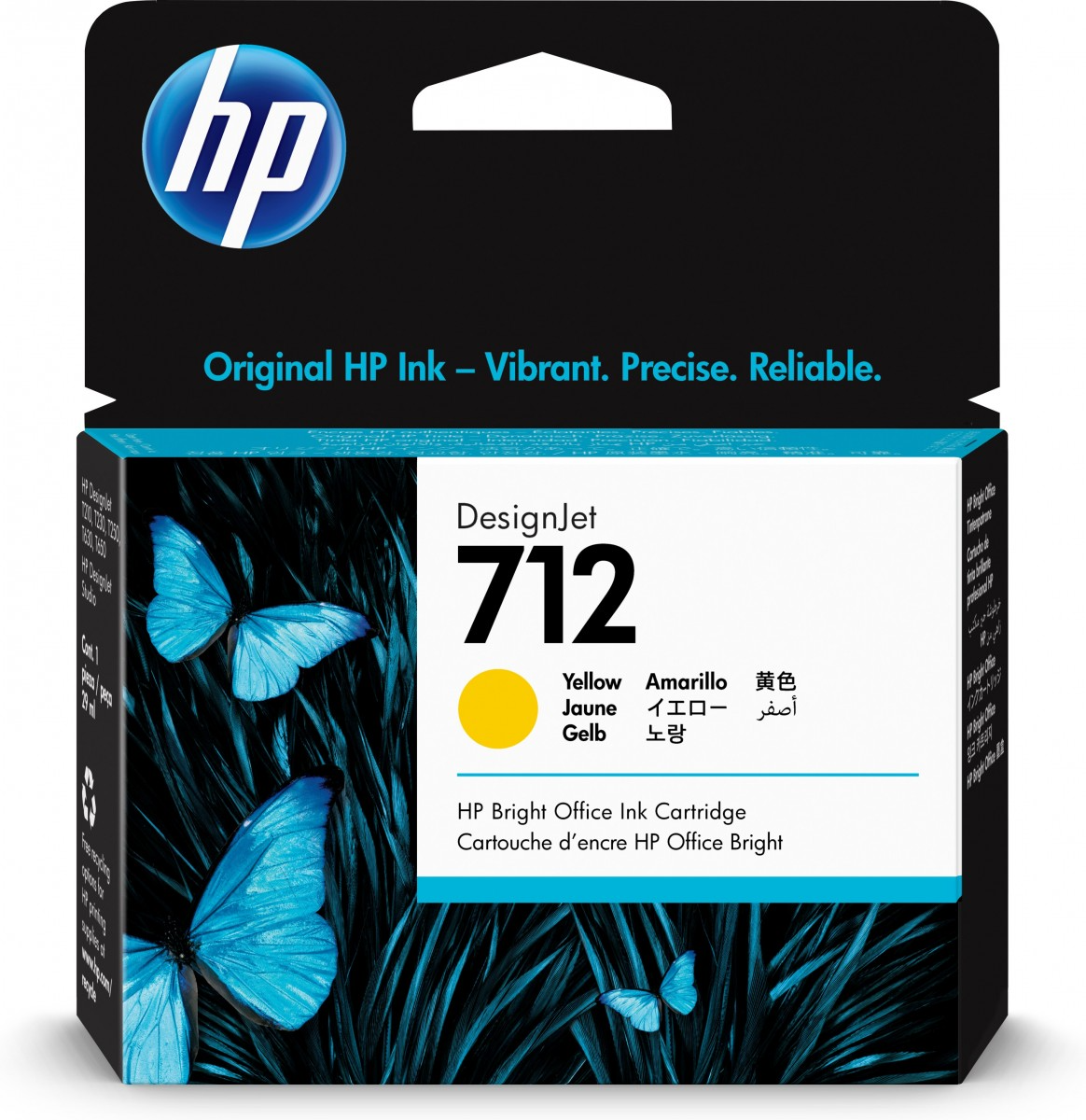HP 712 29ml Yellow DesignJet Ink Cartridge (3ED69A)
