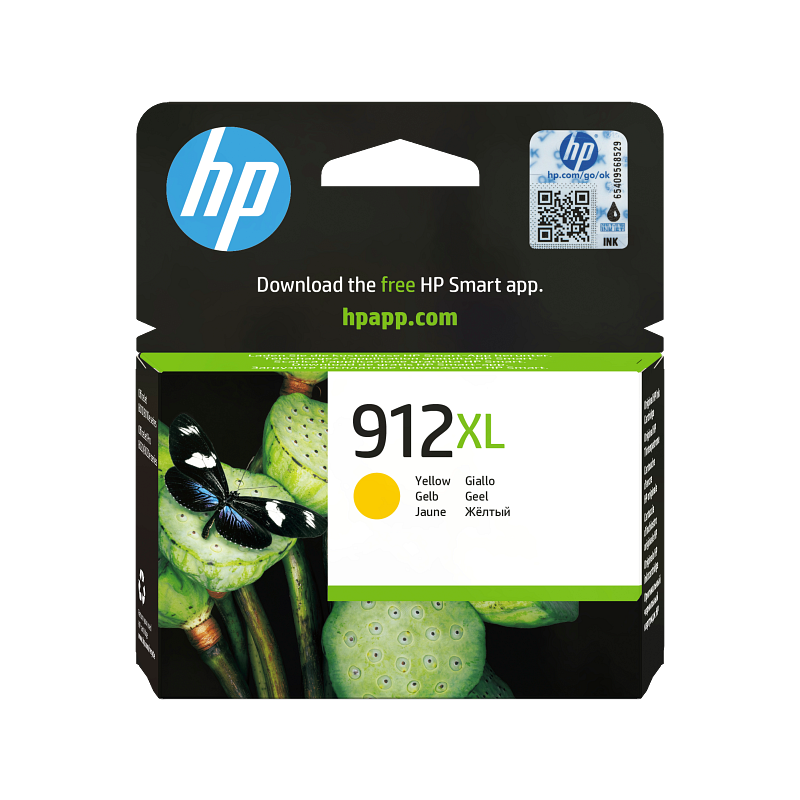 HP 912XL High Yield Yellow Original Ink Cartridge (3YL83AE)