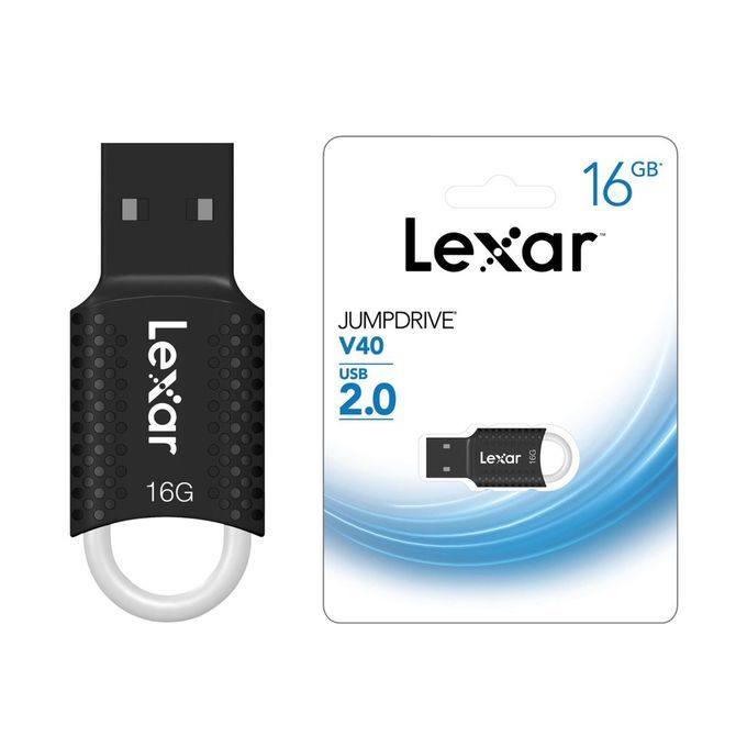 Lexar 16GB JumpDrive V40 USB 2.0 Flash Drive (LJDV40-16GAB)