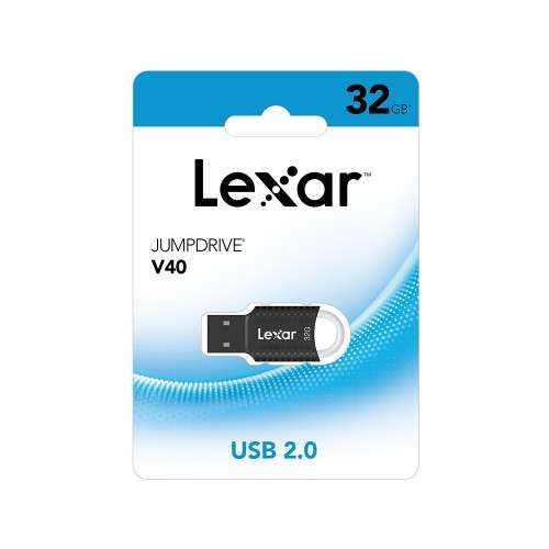 Lexar 32GB JumpDrive V40 USB 2.0 Flash Drive (LJDV40-32GAB)