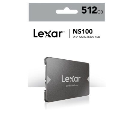 Lexar 512GB NQ100 2.5” SATA (6Gb/s) Solid-State Drive – Up to 550MB/s Read (LNQ100X512G-RNNNG)