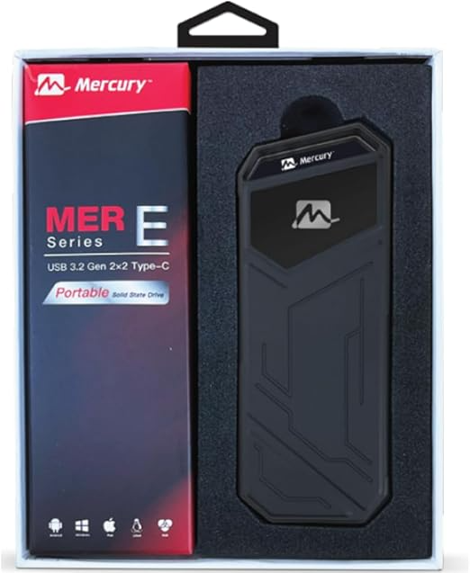 Mercury Portable SSD 1TB RGB USB 3.2 Type-C (MERCURY MERE-1TB)