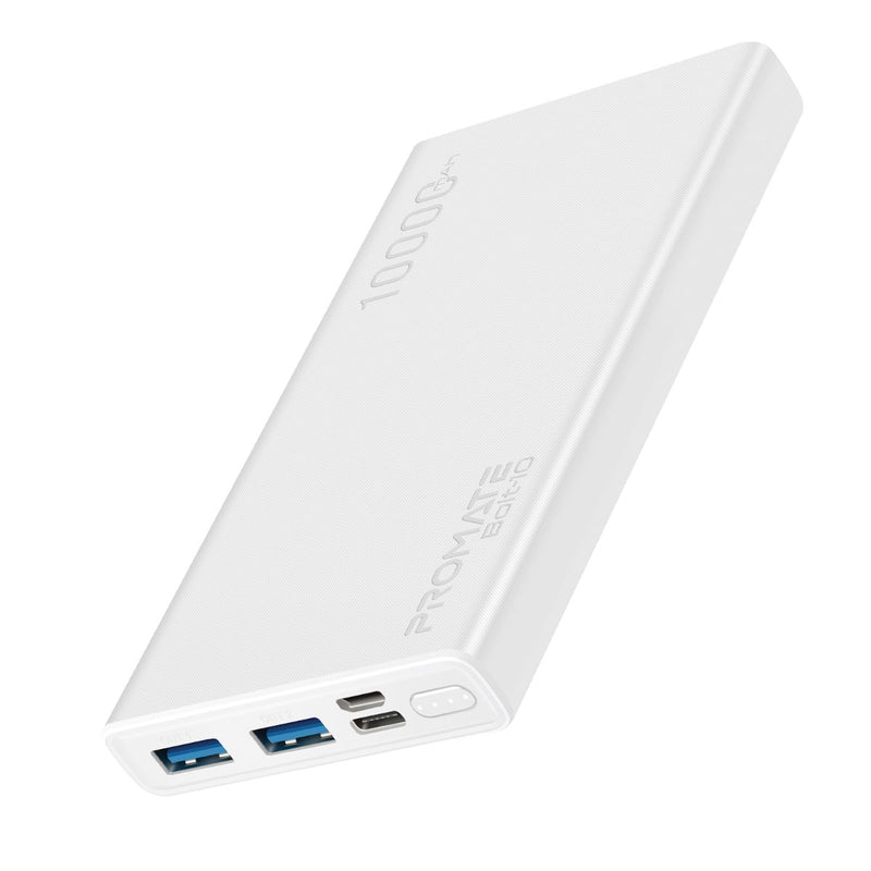 Promate Compact Smart Charging Power Bank with Dual USB Output (Bolt-10)