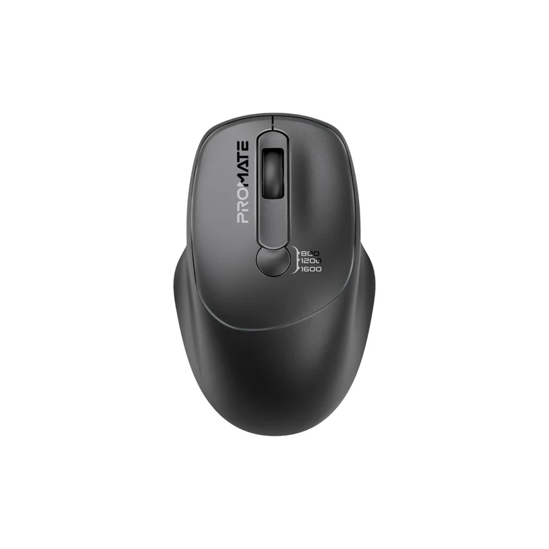 Promate EZGrip Ergonomic Wireless Mouse (UniGlide)