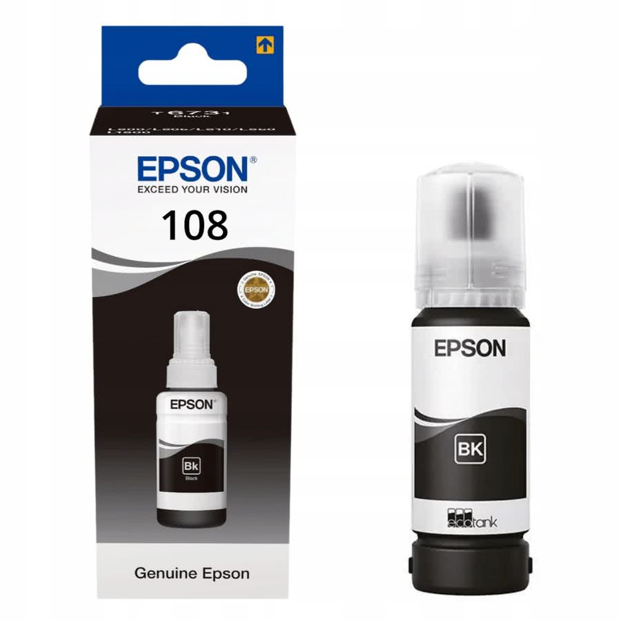 Epson 108 EcoTank Black Ink Bottle (C13T09C14A)