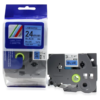 Brother 24mm x 8m Black on Blue Labeling Tape Cassette Compatible (TZ2-551)