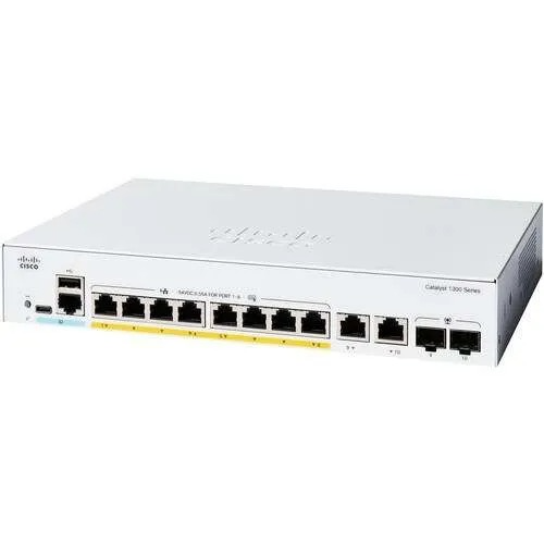 Cisco Catalyst 8-Port Gigabit PoE+ Managed Network Switch (C1300-8P-E-2G)