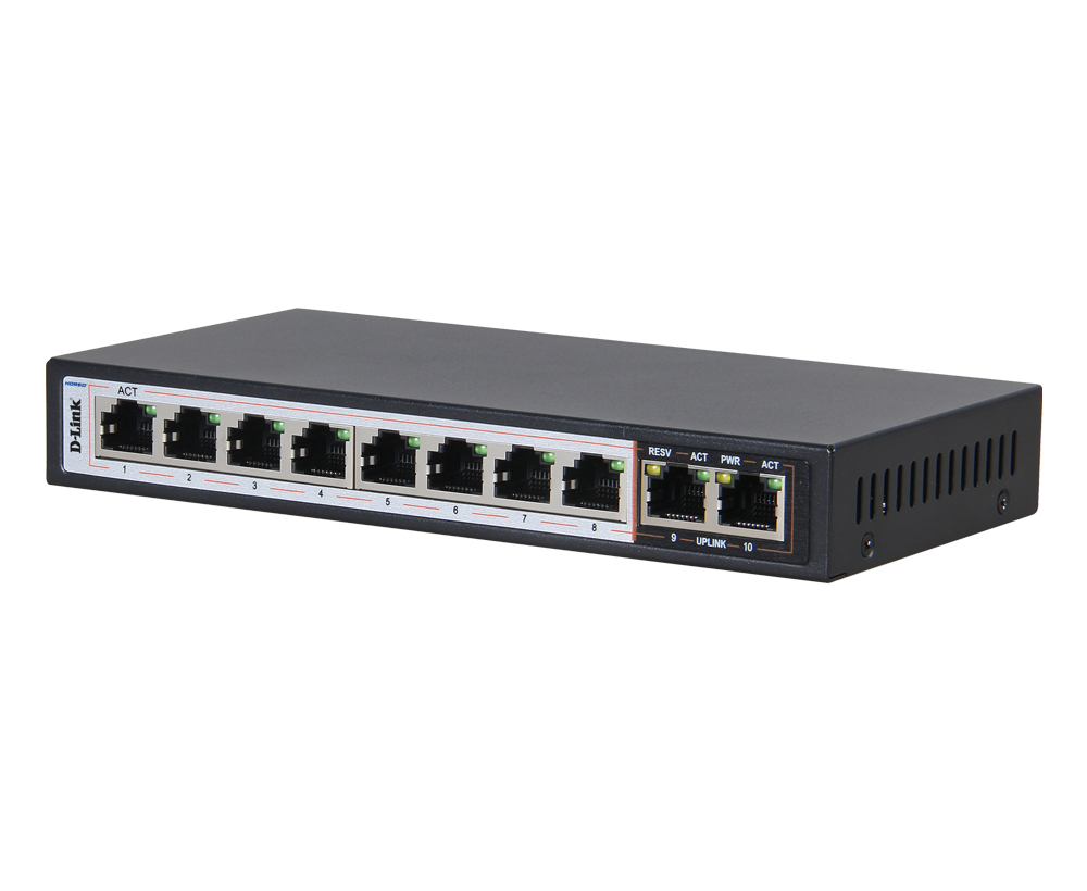 D-Link 10-Port Long Range PoE Switch (DES-F1010P-EB)