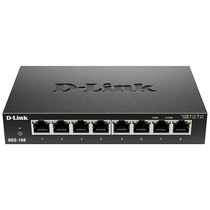 D-Link 8-Port Gigabit Unmanaged Desktop Switch (DGS-108B)
