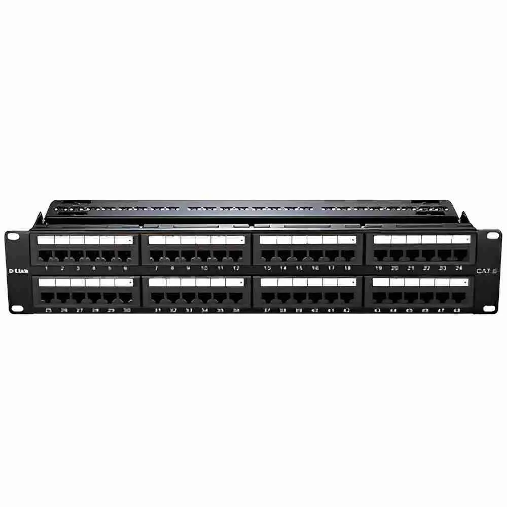 D-Link NPP-C61BLK481 48-Port Cat6 Unshielded Fully Loaded Punch Down Patch Panel (NPP-C61BLK481)