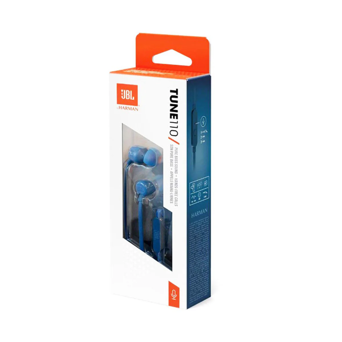 JBL Tune 110 Earphones – Blue (JBLT110BLU)