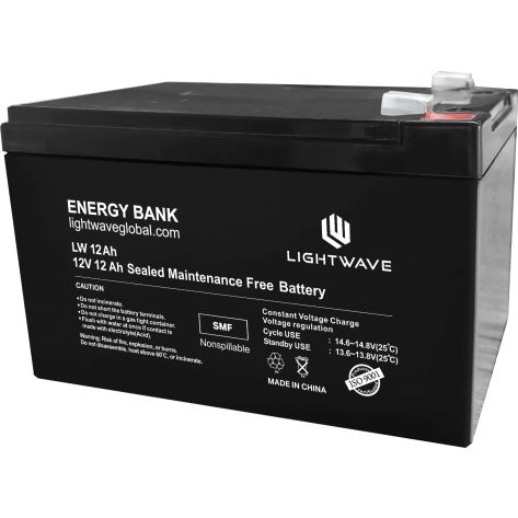Lightwave 12V12Ah UPS Battery – High Performance SMF Battery (LW 12AH)