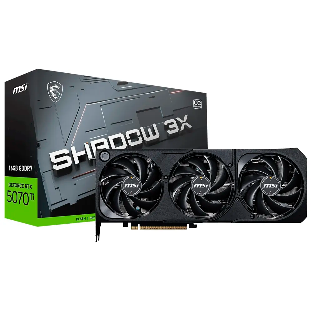 MSI GeForce RTX 5070 Ti SHADOW 3X OC 16GB GDDR7 (912-V531-097)