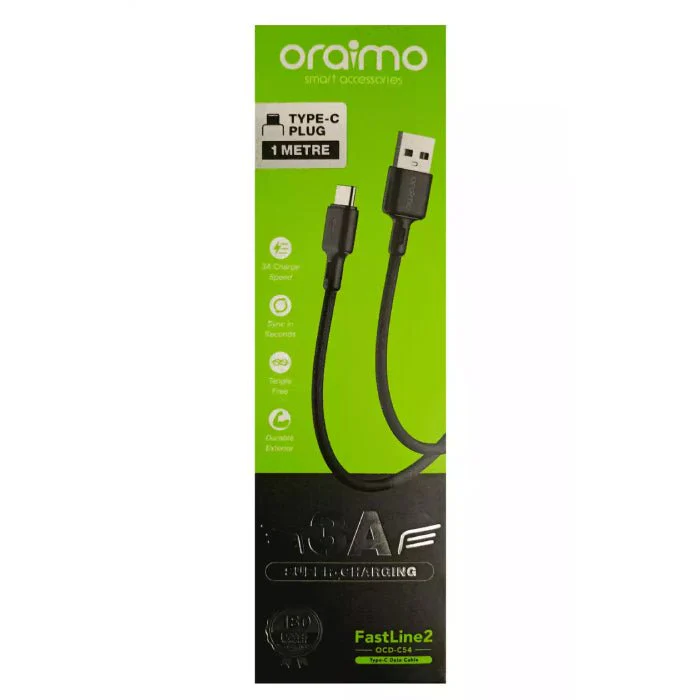 Oraimo Fastline 2 Type-C 3A Fast Charging Data Cable (OCD-C54)