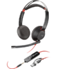 Poly Blackwire 5220 Stereo USB-C Headset with 3.5mm Plug and USB-CA Adapter (Bulk) (8X231A6)