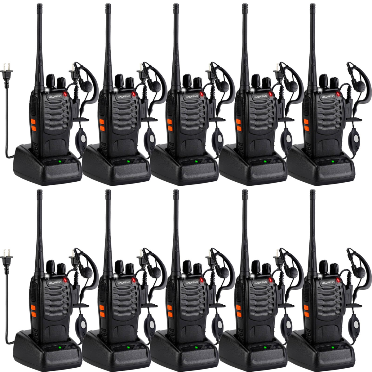 Baofeng BF-888S Two Way Walkie Talkie Radios 16 Channel (9 Pieces)
