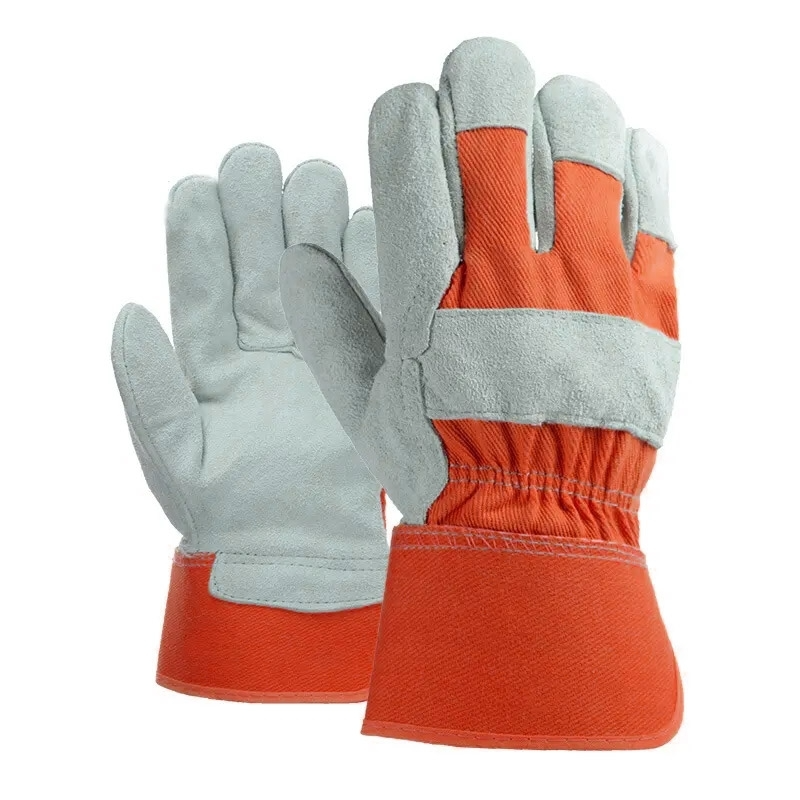 Durable Construction Rigger Leather Gloves - Heavy Duty Short Rigger Safety Gloves