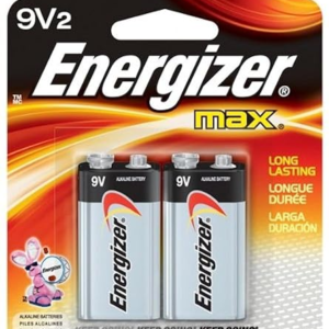 Energizer MAX 9V Alkaline Battery 2-Pack (522BP-2)