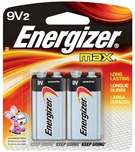 Energizer MAX 9V Alkaline Battery 2-Pack (522BP-2)