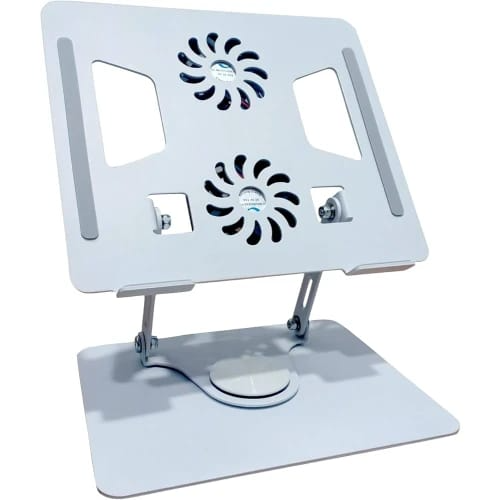 Laptop Stand – Aluminium Flexible 360° Dual Cooling Fans