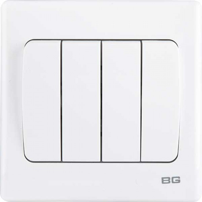 MK 4 Gang 2 Way Switch 3×6 – Logic Plus (K4874 WHI)