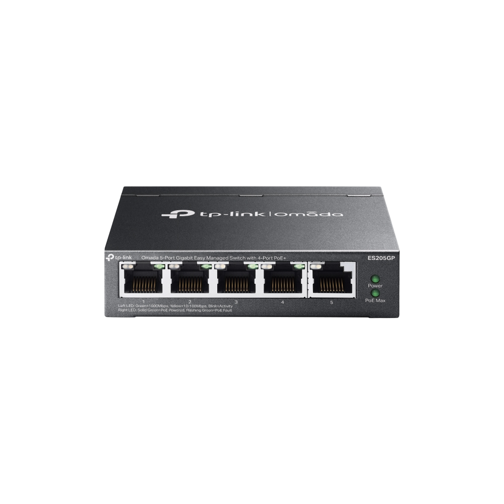 Omada 5-Port Gigabit Easy Managed Switch with 4-Port PoE+ (ES205GP)