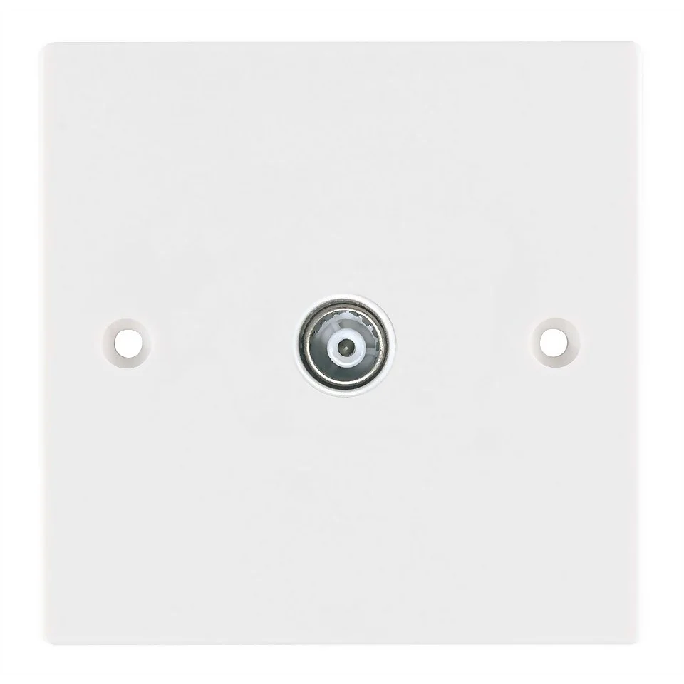 Powermax TV Coaxial Socket – Antenna Wall Mount Faceplate