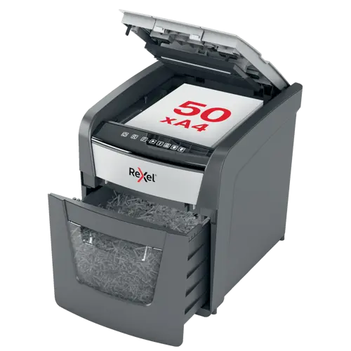 Rexel Optimum AutoFeed+ 50X Automatic Cross Cut Paper Shredder P4 (2020050X)
