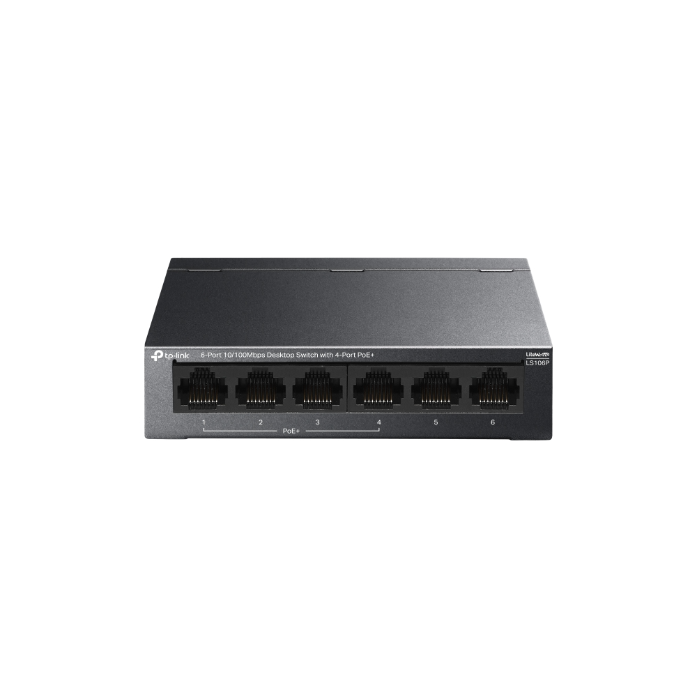 TP-Link 6-Port 10100Mbps Desktop Switch with 4-Port PoE+ (LS106P)