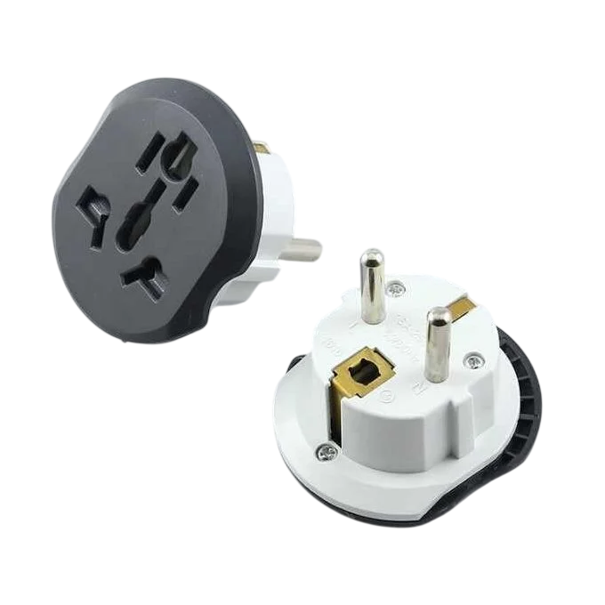 Universal International 250V 13A Travel Adapter With 3 Pin UK And 2 Pin EU Plug