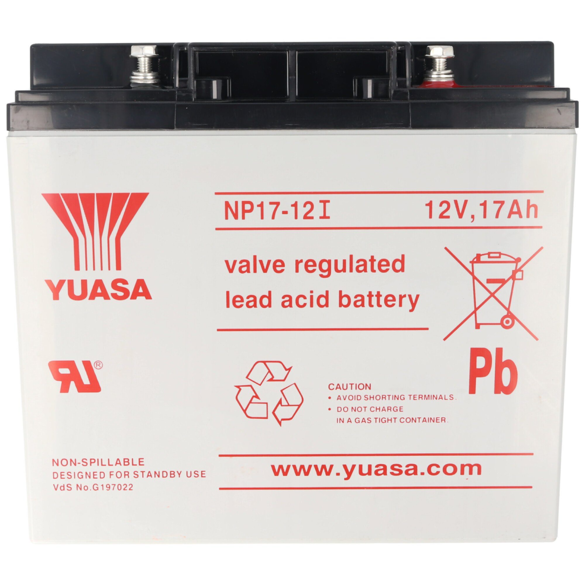 Yuasa 12V 17Ah Lead Rechargeable Battery (NP17-12I)