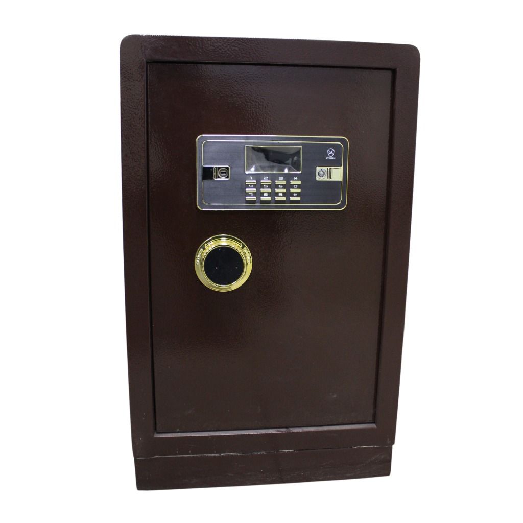Fireproof Biometric Steel Safe 60 Kgs with Dual Alarm and Backup Key