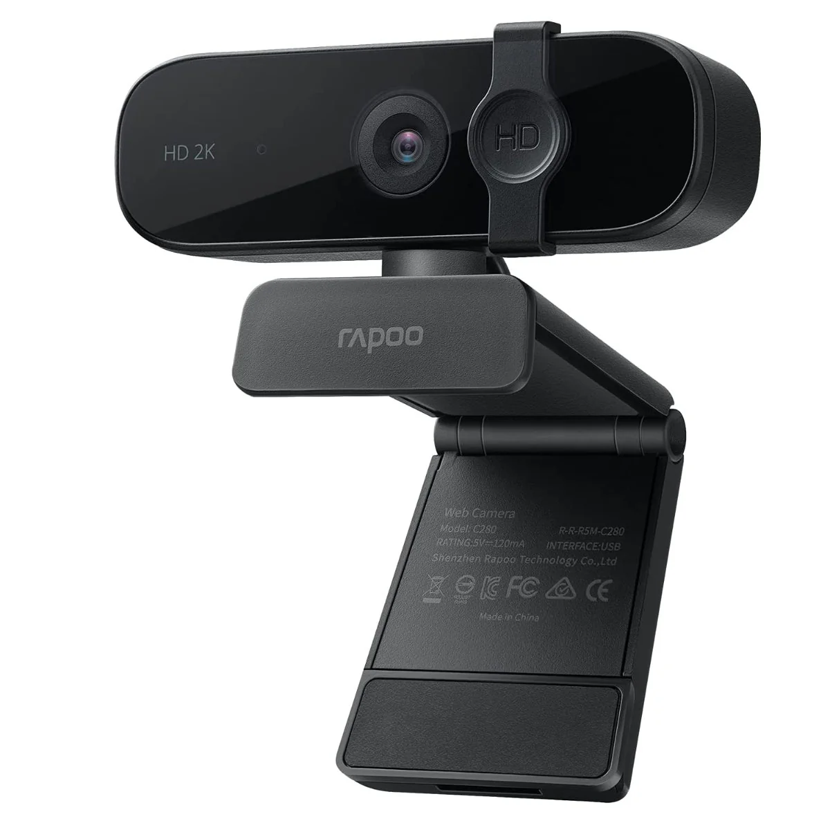 Rapoo 2K HD Webcam Built-In Omnidirectional Dual Noise Reduction Mic (C280)
