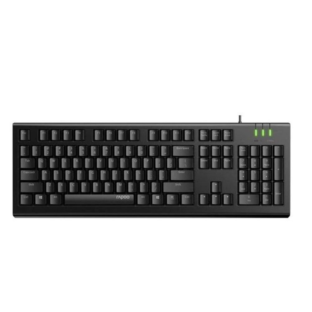 Rapoo Spill Resistance Wired USB Keyboard NK1800 – Black (NK1800)