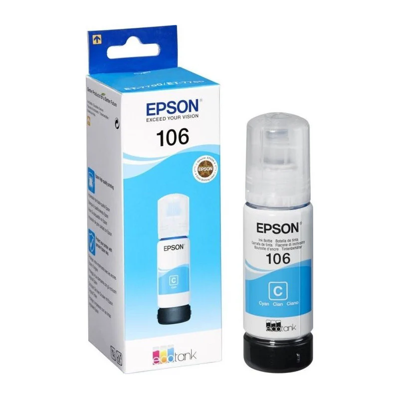 Epson 106 EcoTank Cyan Ink Bottle (C13T00R240)