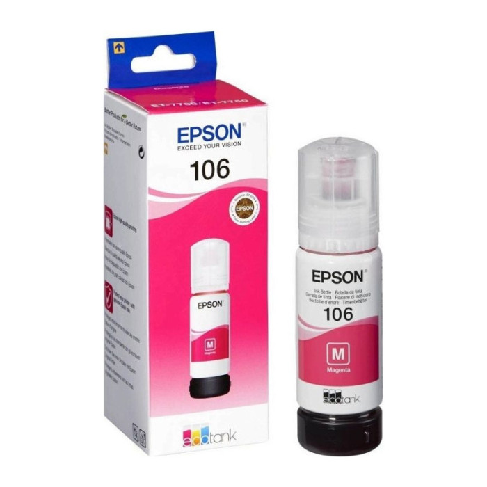 Epson 106 EcoTank Magenta Ink Bottle (C13T00R340)