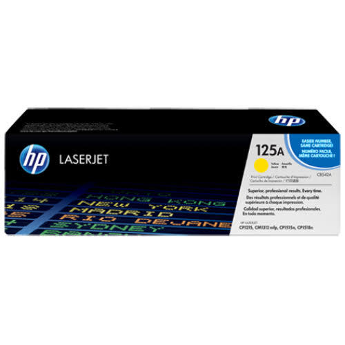 HP 125A Yellow Original LaserJet Toner Cartridge (CB542A)