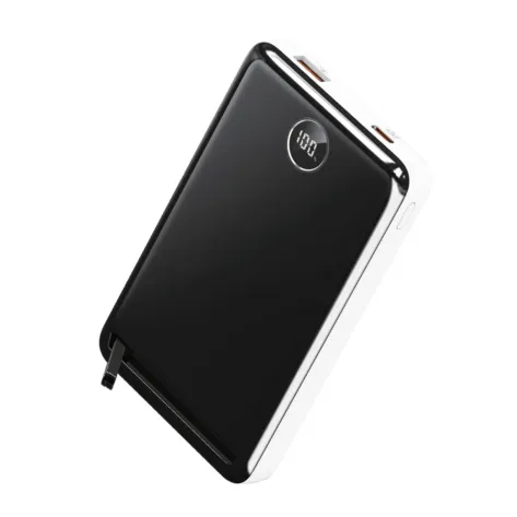 Lightwave 10000mAh Magnetic Mobile Power Bank with Cable (LW-PB-10KMAG-W01)