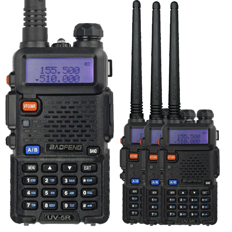 Baofeng UV-5R 5W Walkie-Talkie Radio (4-Pack)