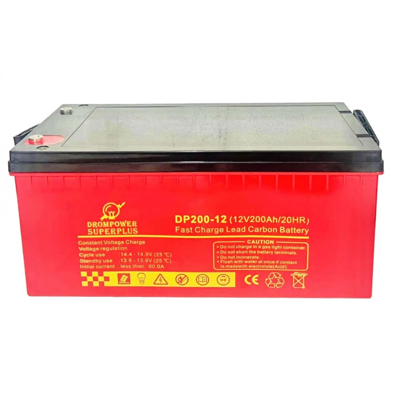 Drom Power 12V 200Ah Lead Carbon Battery